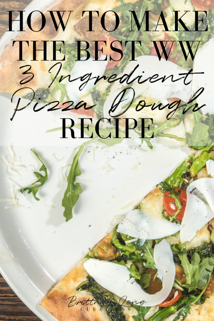 The best 3 ingredient pizza dough recipe that is easy and healthy! Weight Watcher approved!