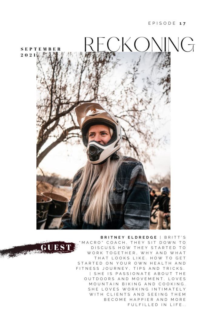 Brit Eldredge in helmet mountain biking